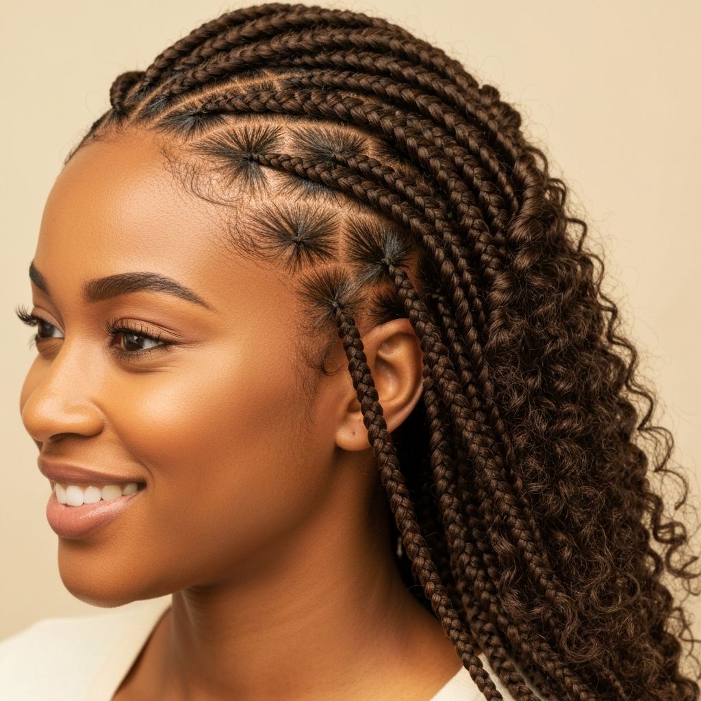 Jumbo knotless braids